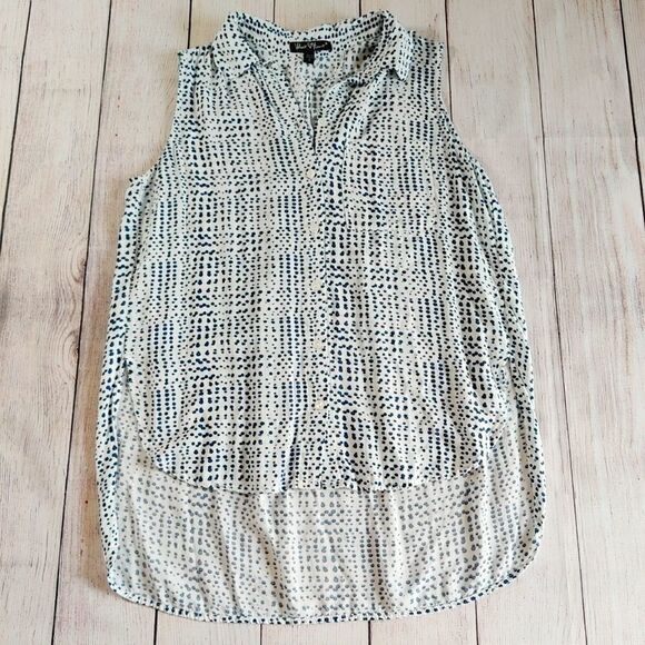 Velvet Heart dot sleeveless high low blouse sz S - Picture 6 of 11